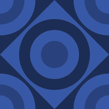 Artwork thumbnail, Geometric Pattern: Rondel Diamond: Azure by Red Wolf