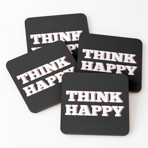Item preview, Think Happy Typography Text designed and sold by Trisha Banlasan.