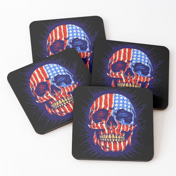 Item preview, Happy Halloween American Flag Skull Gold Dental designed and sold by AEGMEDIA.