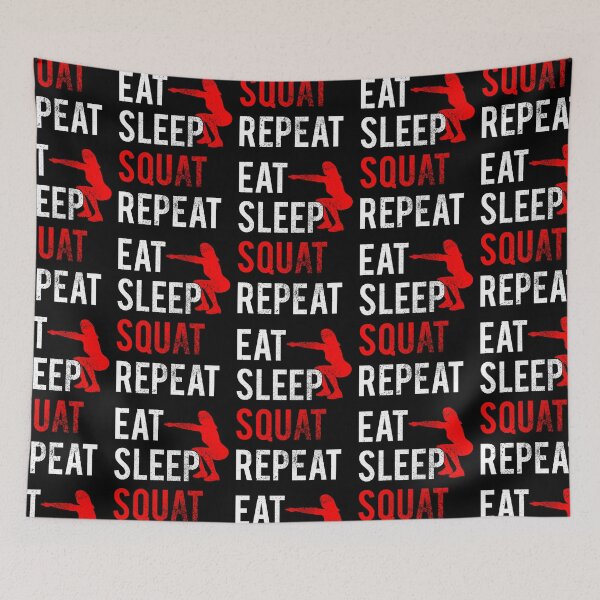 Item preview, Eat Sleep Squat Repeat, Fitness designed and sold by FNStuff.