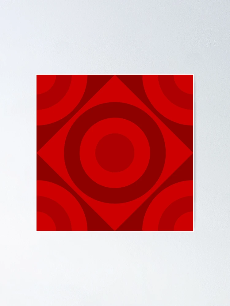 Thumbnail 1 of 3, Poster, Geometric Pattern: Rondel Diamond: Ruby designed and sold by Red Wolf.