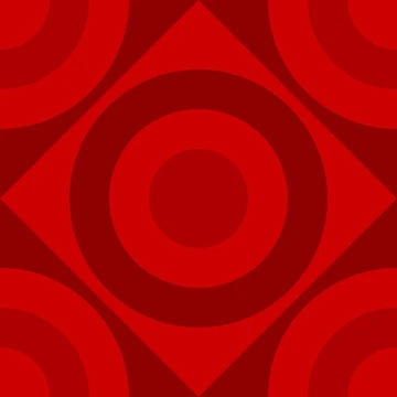 Artwork thumbnail, Geometric Pattern: Rondel Diamond: Ruby by Red Wolf