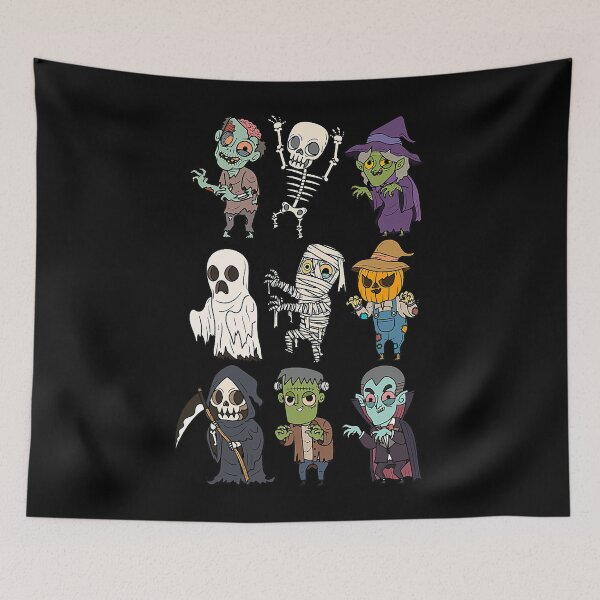 Item preview, Halloween Character Skeleton Zombie Scary Pumpkin Mummy designed and sold by GypsyKasprak.