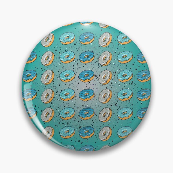 Item preview, Blue colorful donut pattern designed and sold by Donutlovers.