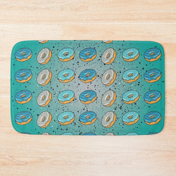 Item preview, Blue colorful donut pattern designed and sold by Donutlovers.