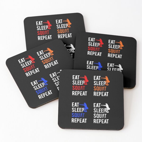 Item preview, Eat Sleep Squat Repeat, Fitness,Sticker Pack designed and sold by FNStuff.