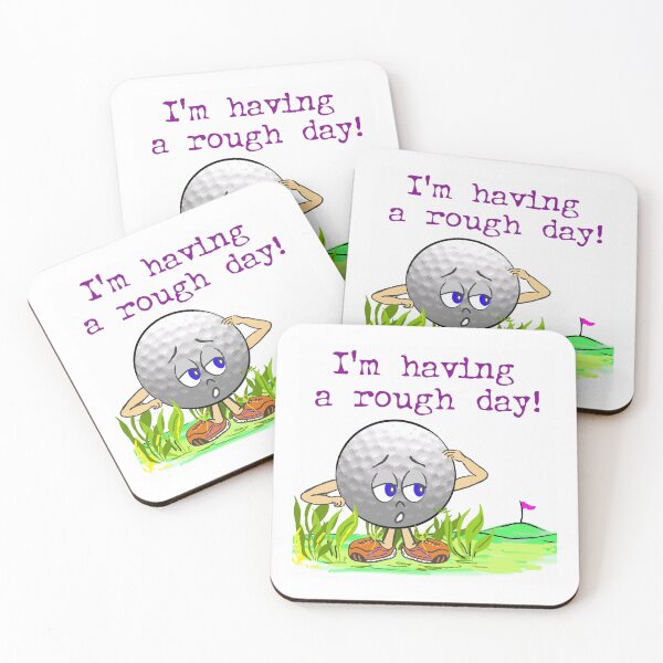 Item preview, Golf Ball Character - Having a Rough Day designed and sold by Glenys Grob.