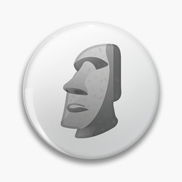 Moai Emoji Pin for Sale by tutorvein