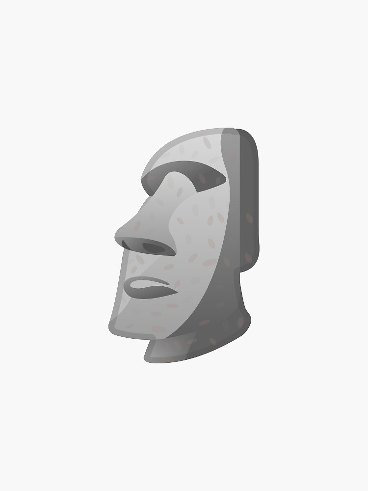 Stoneface Sticker - Moai Golem Emoji,Moai Emoji - Free Emoji PNG