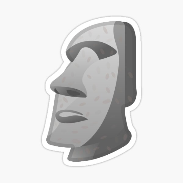 Emoji Moai Stickers for Sale