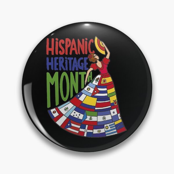 Item preview, Hispanic Heritage Month Dancing Woman Latin American Flags designed and sold by ZaruckiJami.