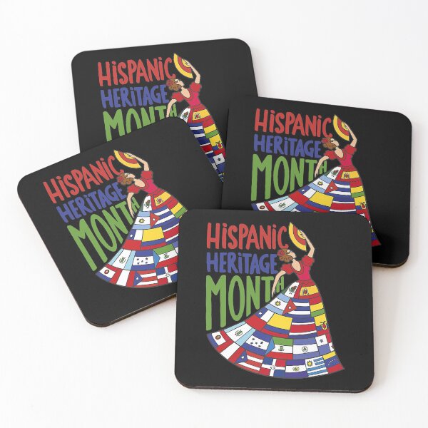 Item preview, Hispanic Heritage Month Dancing Woman Latin American Flags designed and sold by ZaruckiJami.