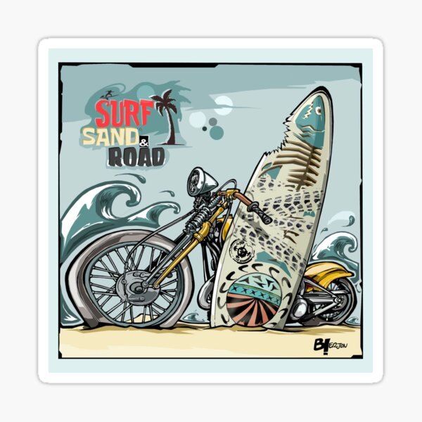 Surf, Sand & Road Sticker