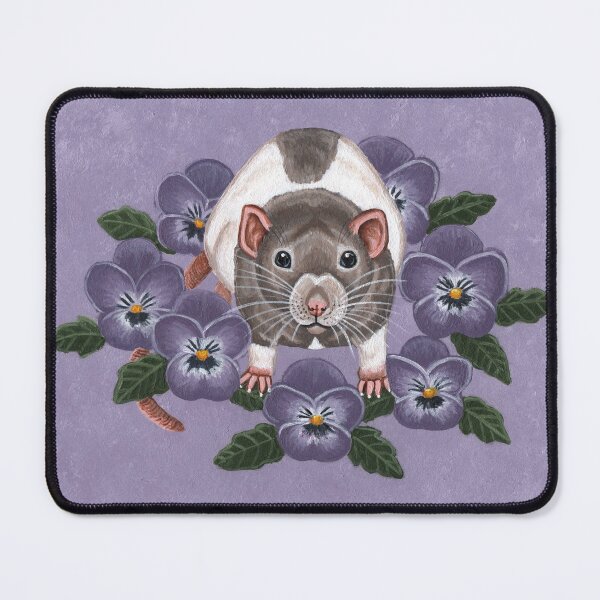 Artikelvorschau, Ratte mit Blumen entworfen und verkauft von WolfySilver.