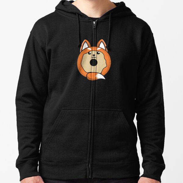 Cute kawaii fox donut Zipped Hoodie