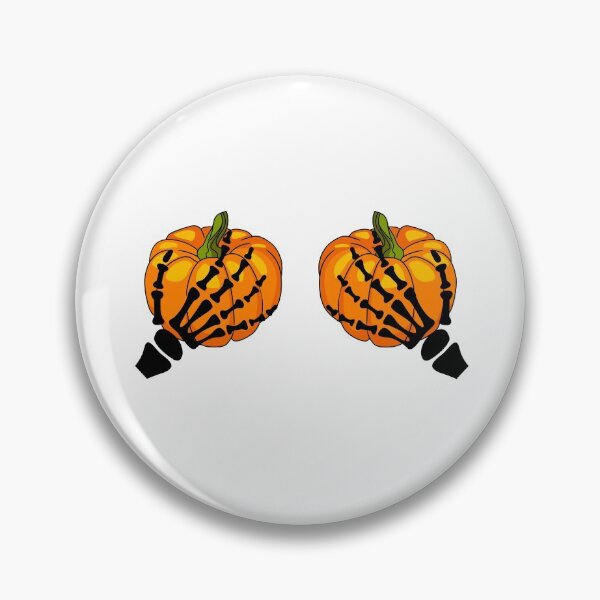Item preview, Pumpkin Skeleton boob hands  designed and sold by Melin-aRT.