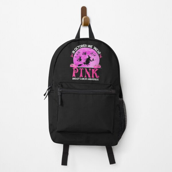 Item preview, Womens In October We Wear Pink Breast Cancer Awareness Funny Witch T-Shirt designed and sold by Bobby-Bancel.