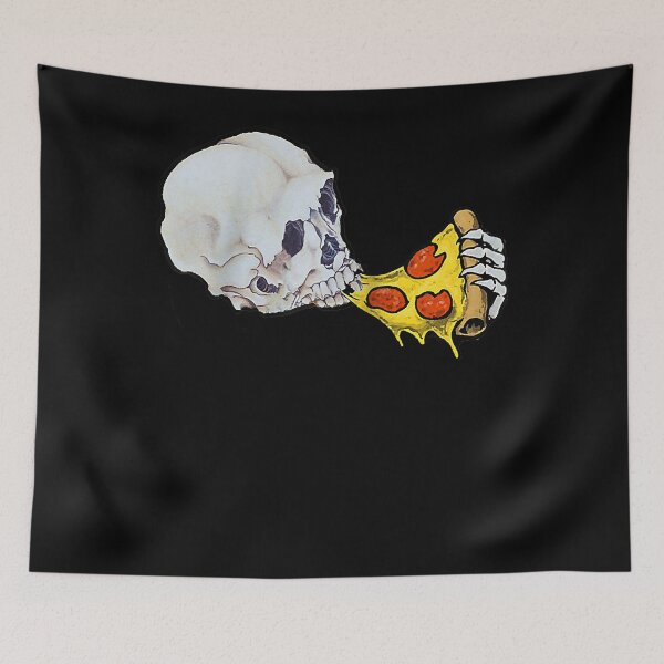 Item preview, Skeleton Eating Pizza Funny Baseball  designed and sold by ZaruckiJami.
