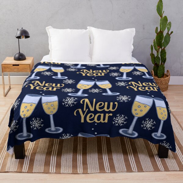 Item preview, christmas eve with wine and new year Pattern designed and sold by CRAZY-T.