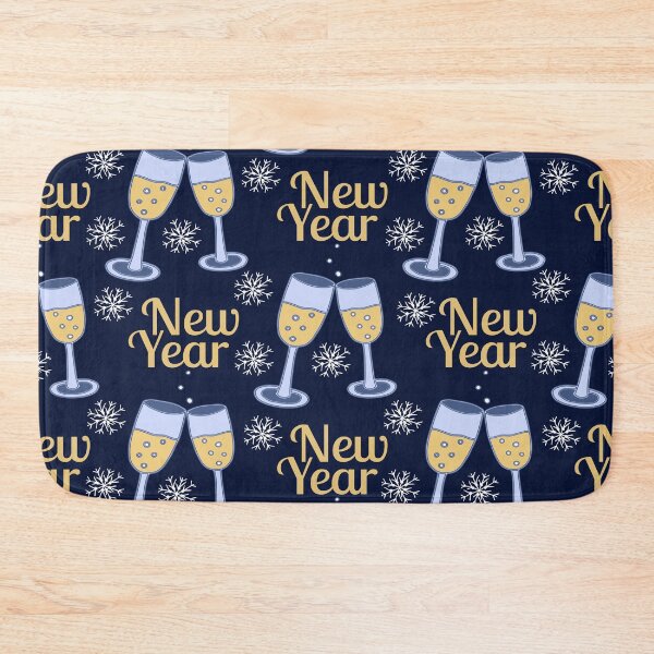 Item preview, christmas eve with wine and new year Pattern designed and sold by CRAZY-T.