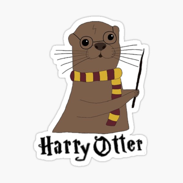 Diseño de Harry Otter con texto Pegatina