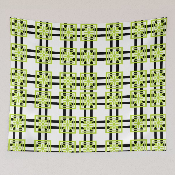 Item preview, Black and White and Lime Green Pattern designed and sold by Overthetopsm.