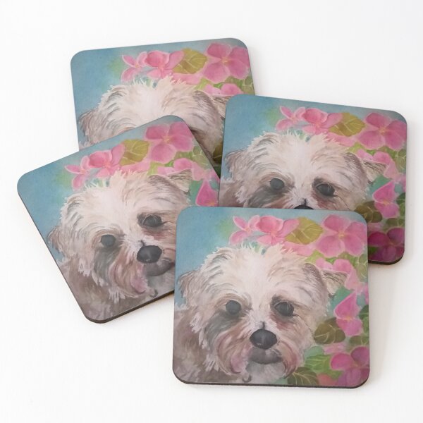 Item preview, White Shih Tzu Dog, Pet Portrait Commission designed and sold by AngelaHart1.