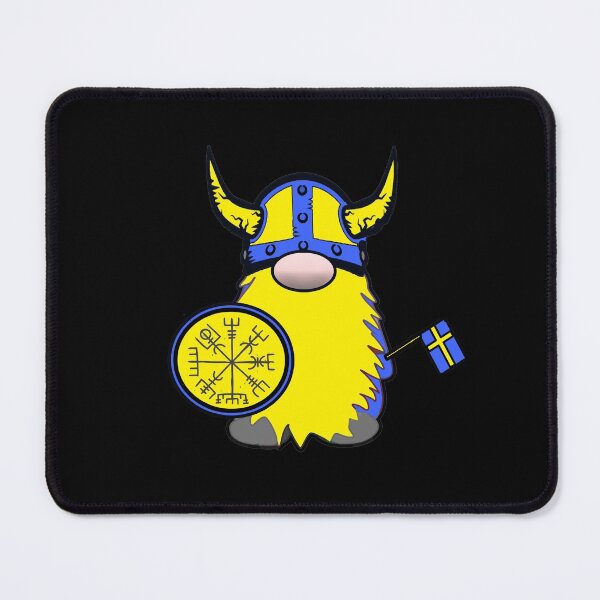Item preview, Swedish Viking Gnome Tomte Swedish Flag designed and sold by funnytshirtemp.