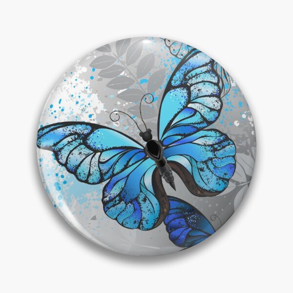 Artikelvorschau, Blaue Schmetterlinge mit Wildpflanzen entworfen und verkauft von Blackmoon9.
