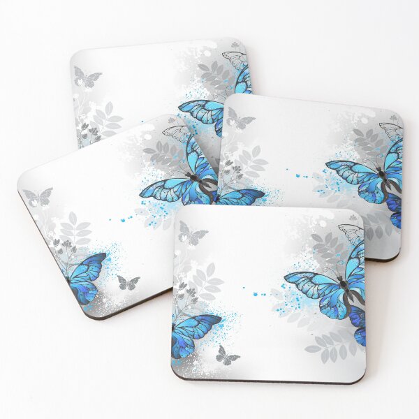 Item preview, Blue Butterflies with Wild Plants designed and sold by Blackmoon9.