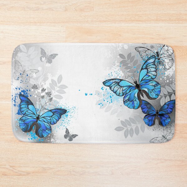 Item preview, Blue Butterflies with Wild Plants designed and sold by Blackmoon9.