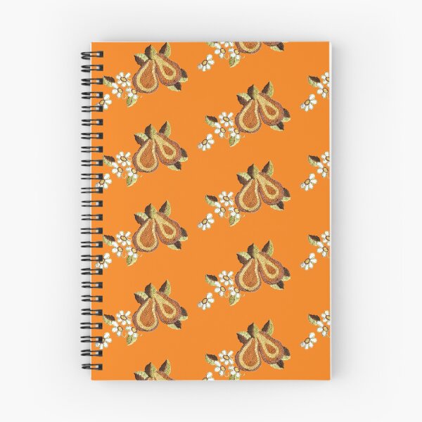 Item preview, Ukrainian Embroidery, pears on orange back ground designed and sold by Faerieglen.