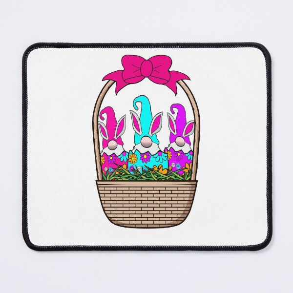 Item preview, 3 Easter Egg Gnomes in Easter Basket Pastel Spring Bunny Ears Rabbit Cute designed and sold by funnytshirtemp.