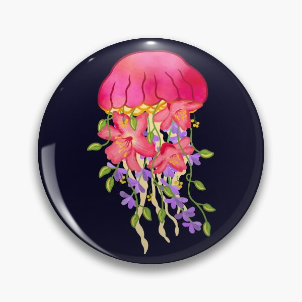 Item preview, Floral Flower Jellyfish designed and sold by ethnicdrawing.