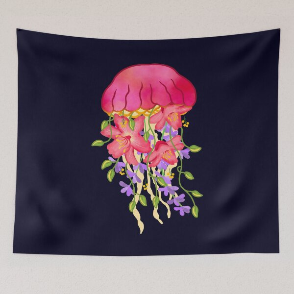 Item preview, Floral Flower Jellyfish designed and sold by ethnicdrawing.