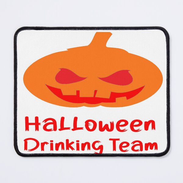 Item preview, Halloween Drinking Team -  Spooky zombie Red Text and Pumpkin Lantern. designed and sold by davidmurtagh.