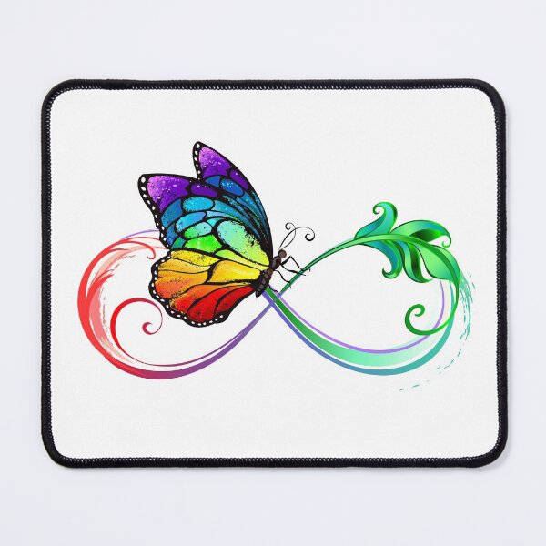 Item preview, Infinity with Seated Rainbow Butterfly designed and sold by Blackmoon9.