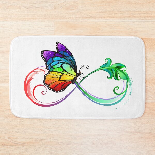 Item preview, Infinity with Seated Rainbow Butterfly designed and sold by Blackmoon9.