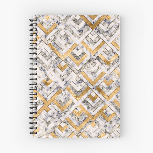 Item preview, Geometric Pattern - White Marble Texture and Gold designed and sold by k9printart.