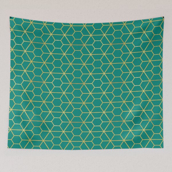 Item preview, Ice Crystal Facets // Teal designed and sold by The Wellington Boot.