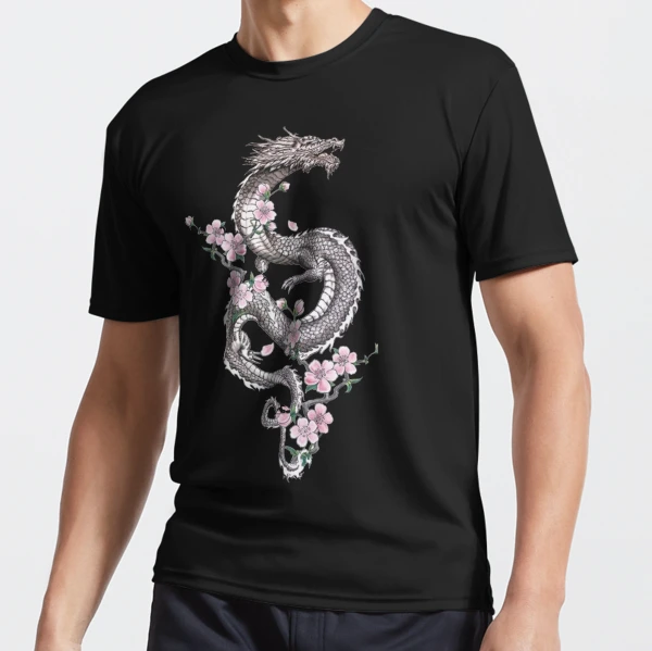 Cherry Blossom Dragon | Active T-Shirt