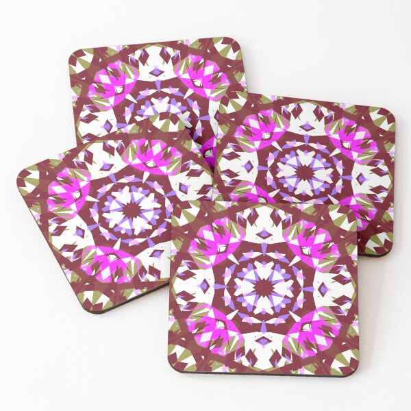 Item preview, Modern Warm Colours Autumn Fall Pink Purple Brown Green Cosy Star Pattern designed and sold by PatternPerfect.