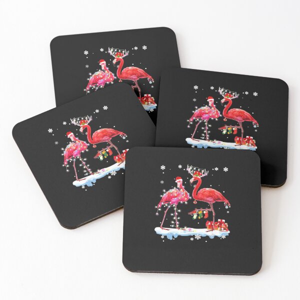 Item preview, Flamingo Christmas Tree Santa Hat Xmas Light designed and sold by dokieuphuong.