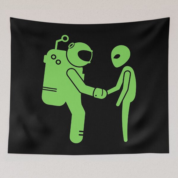 Item preview, Astronaut Shaking Hand With Alien designed and sold by Stickman--.