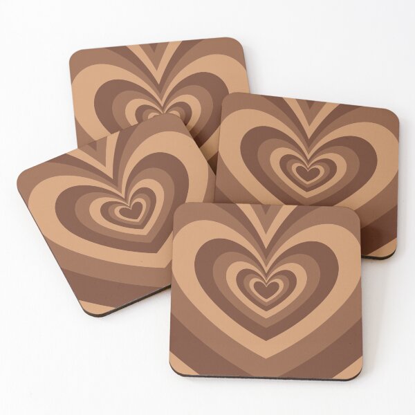 Item preview, Psychedelic Hearts (brown/brass)  designed and sold by cadinera.