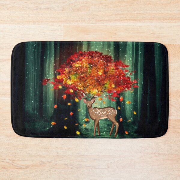 Item preview, Enchanted Forest and Autumn Tree Deer Halloween Fall Leaves designed and sold by Jolly-Yosei.