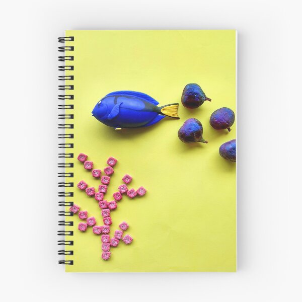 Item preview, Blue surgeon fish school and coral reefs designed and sold by orangerinka.