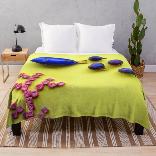 Item preview, Blue surgeon fish school and coral reefs designed and sold by orangerinka.