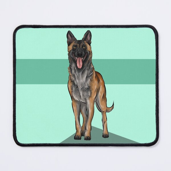 Item preview, Belgian Malinois | Cute Belgian Shepherd Dog | Turquoise Background designed and sold by shirinsart.