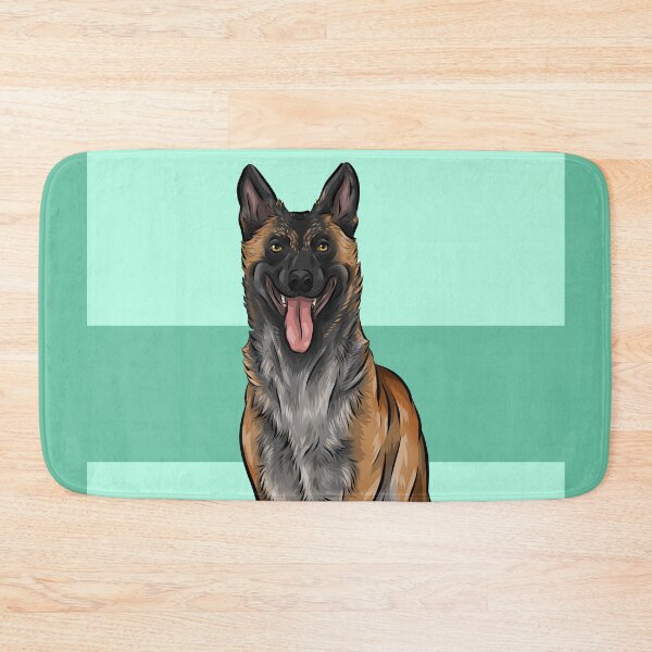 Item preview, Belgian Malinois | Cute Belgian Shepherd Dog | Turquoise Background designed and sold by shirinsart.
